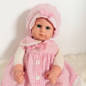 Vintage Götz 424 Soft‎ Body Baby Doll – Blue Sleep Eyes Voice Box Nonworking